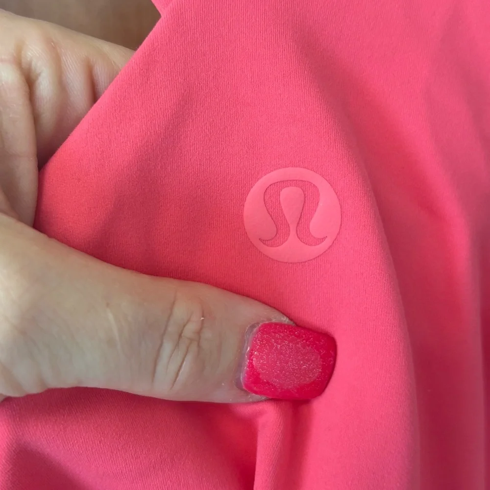 Lululemon Everlux Asymmetrical Tennis
Tank Top. NWT. Sz 12. Color Glazed Pink. - Picture 3 of 6